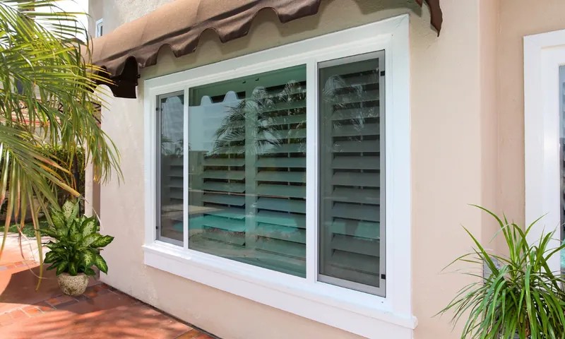 A replacement window seen from outside the house